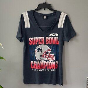NFL New England Patriots Vintage Super Bowl XLIX Champions Ladies T Shirt